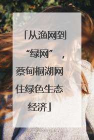 从渔网到“绿网”，蔡甸桐湖网住绿色生态经济