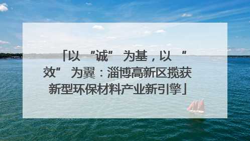 以 “诚” 为基，以 “效” 为翼：淄博高新区揽获新型环保材料产业新引擎