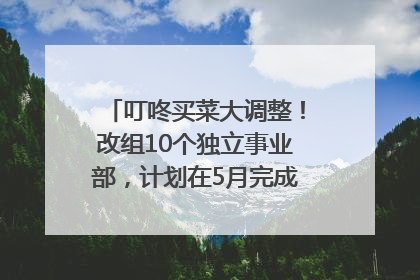 叮咚买菜大调整！改组10个独立事业部，计划在5月完成App端全面改版