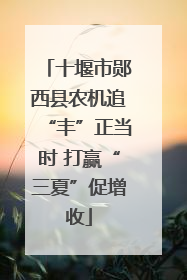 十堰市郧西县农机追“丰”正当时 打赢“三夏”促增收
