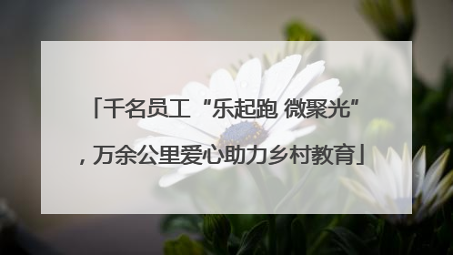 千名员工“乐起跑 微聚光”，万余公里爱心助力乡村教育