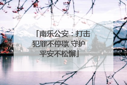 南乐公安：打击犯罪不停歇 守护平安不松懈