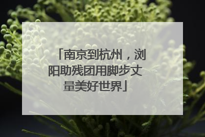 南京到杭州，浏阳助残团用脚步丈量美好世界