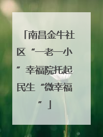 南昌金牛社区“一老一小”幸福院托起民生“微幸福”