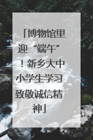 博物馆里迎“端午”！新乡大中小学生学习致敬诚信精神