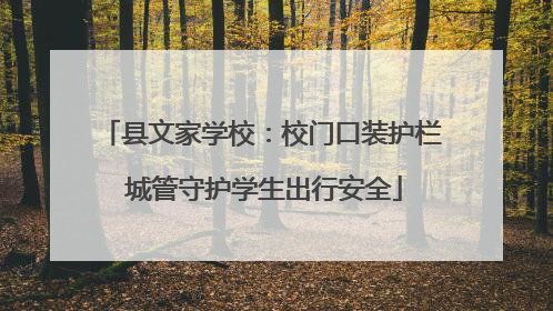 县文家学校：校门口装护栏 城管守护学生出行安全