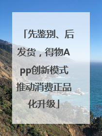 先鉴别、后发货，得物App创新模式推动消费正品化升级