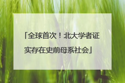 全球首次！北大学者证实存在史前母系社会