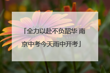 全力以赴不负韶华 南京中考今天雨中开考