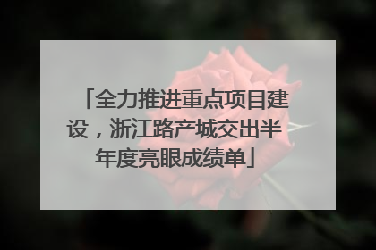 全力推进重点项目建设，浙江路产城交出半年度亮眼成绩单