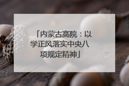 内蒙古高院：以学正风落实中央八项规定精神