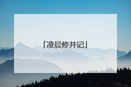 凌晨修井记