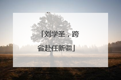 刘学圣，跨省赴任新疆
