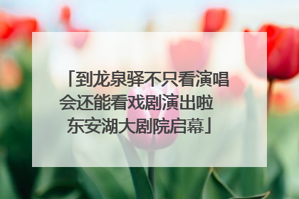 到龙泉驿不只看演唱会还能看戏剧演出啦 东安湖大剧院启幕