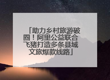 助力乡村旅游破圈！阿里公益联合飞猪打造多条县域文旅爆款线路