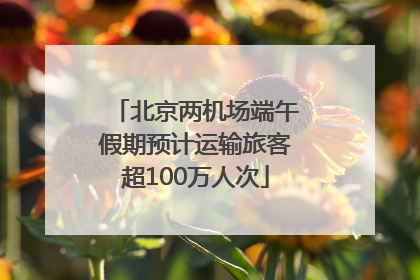 北京两机场端午假期预计运输旅客超100万人次