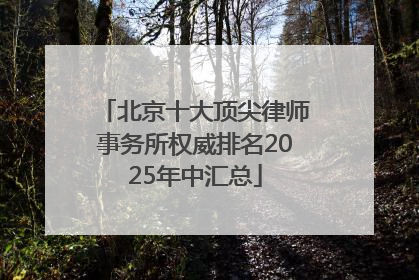 北京十大顶尖律师事务所权威排名2025年中汇总