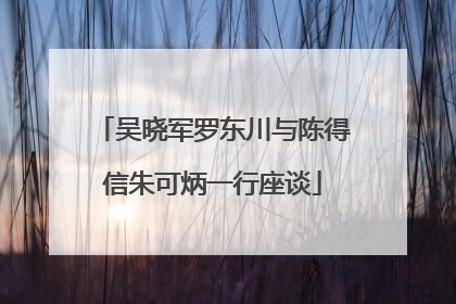 吴晓军罗东川与陈得信朱可炳一行座谈