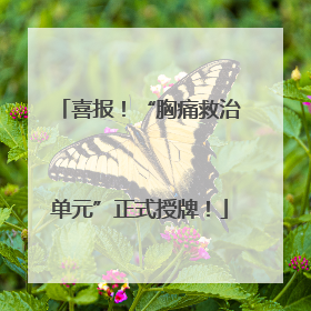 喜报！“胸痛救治单元”正式授牌！