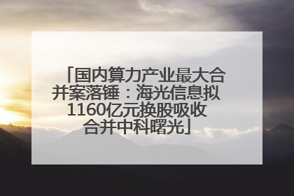 国内算力产业最大合并案落锤：海光信息拟1160亿元换股吸收合并中科曙光
