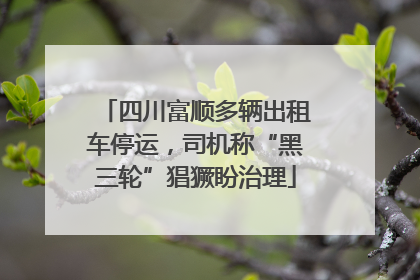 四川富顺多辆出租车停运，司机称“黑三轮”猖獗盼治理