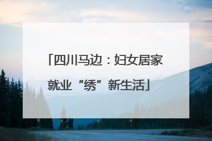 四川马边：妇女居家就业“绣”新生活