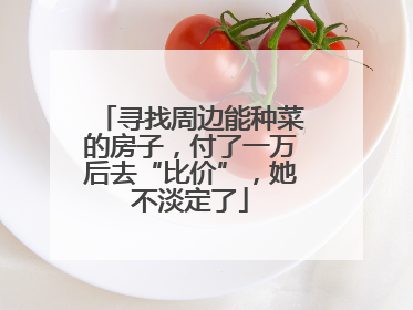 寻找周边能种菜的房子，付了一万后去“比价”，她不淡定了