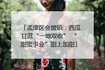 孟津区会盟镇：西瓜甘蔗“一地双收” “甜蜜事业”甜上加甜