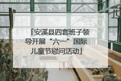 安溪县四套班子领导开展“六一”国际儿童节慰问活动