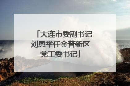大连市委副书记刘恩举任金普新区党工委书记