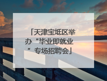 天津宝坻区举办“毕业即就业”专场招聘会