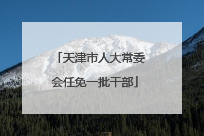 天津市人大常委会任免一批干部