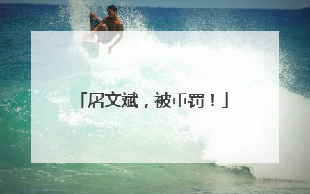 屠文斌，被重罚！