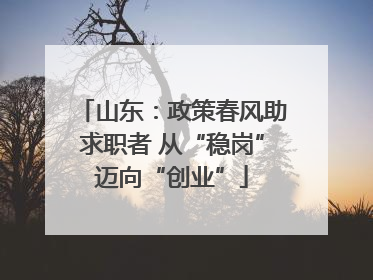 山东：政策春风助求职者 从“稳岗”迈向“创业”
