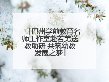 巴州学前教育名师工作室赴若羌送教助研 共筑幼教发展之梦