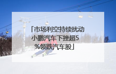 市场利空持续扰动 小鹏汽车下挫超5%领跌汽车股