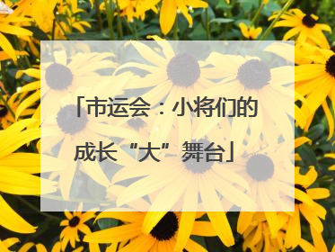 市运会：小将们的成长“大”舞台