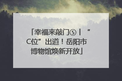 幸福来敲门⑤丨“C位”出道！岳阳市博物馆焕新开放