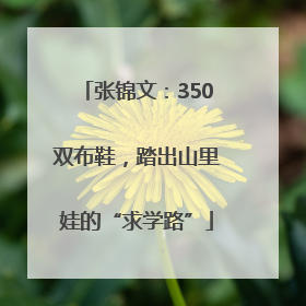 张锦文：350双布鞋，踏出山里娃的“求学路”