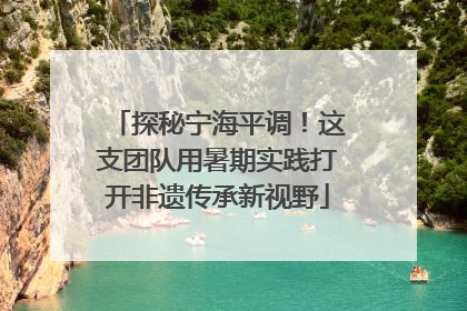 探秘宁海平调！这支团队用暑期实践打开非遗传承新视野
