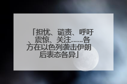 担忧、谴责、呼吁、震惊、关注……各方在以色列袭击伊朗后表态各异