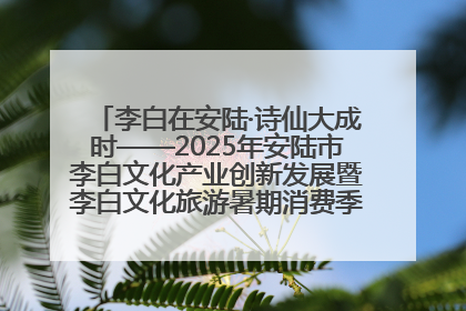 李白在安陆·诗仙大成时——2025年安陆市李白文化产业创新发展暨李白文化旅游暑期消费季活动在武汉启幕