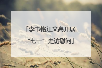 李书铭江文高开展“七一”走访慰问