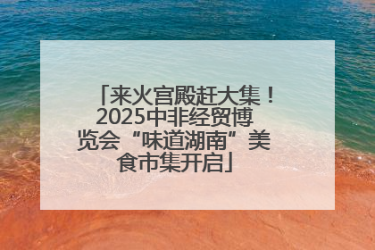 来火宫殿赶大集！2025中非经贸博览会“味道湖南”美食市集开启