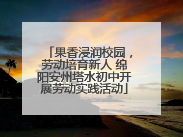 果香浸润校园，劳动培育新人 绵阳安州塔水初中开展劳动实践活动