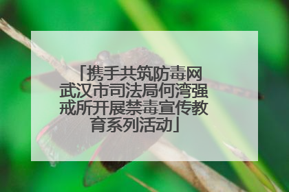 携手共筑防毒网 武汉市司法局何湾强戒所开展禁毒宣传教育系列活动