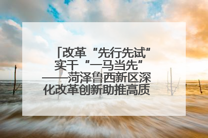 改革“先行先试” 实干“一马当先”——菏泽鲁西新区深化改革创新助推高质量发展纪实