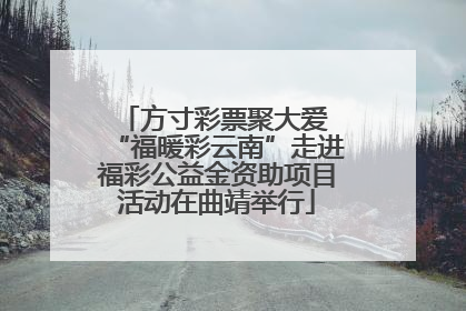 方寸彩票聚大爱 “福暖彩云南”走进福彩公益金资助项目活动在曲靖举行