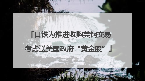 日铁为推进收购美钢交易 考虑送美国政府“黄金股”