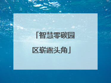 智慧零碳园区崭露头角